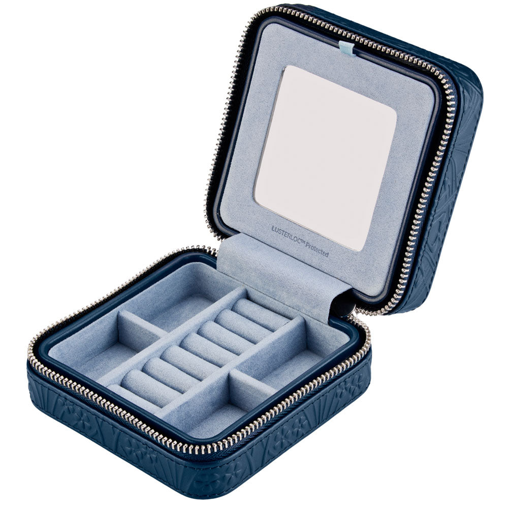Wolf X Liberty all over lanthe Small Jewelry Box Farbe Navy geöffnet seitlich