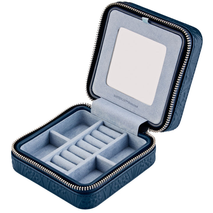 Wolf X Liberty all over lanthe Small Jewelry Box Farbe Navy geöffnet seitlich