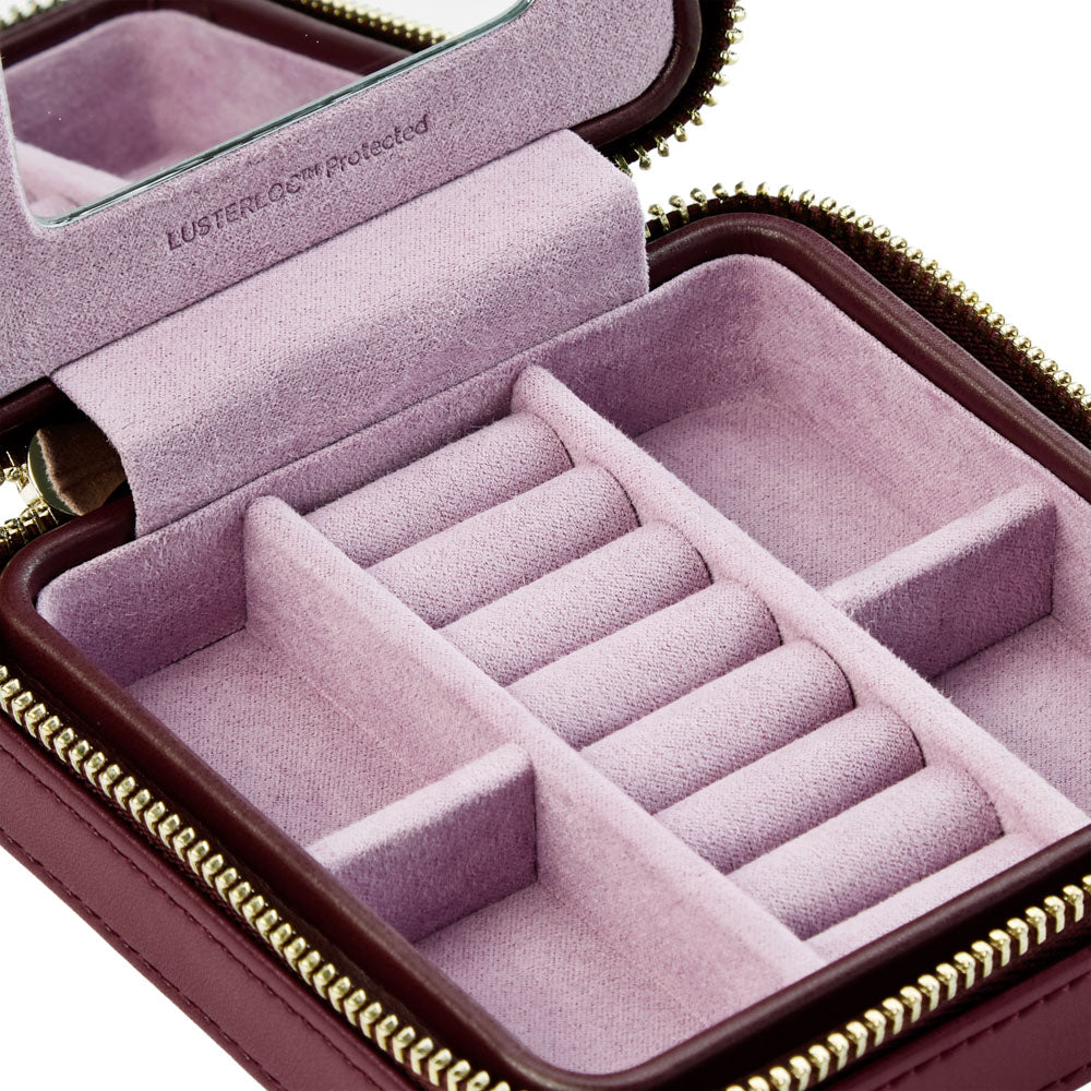 Wolf X Liberty all over lanthe Small Jewelry Box Farbe Burgundy geöffnet Detail