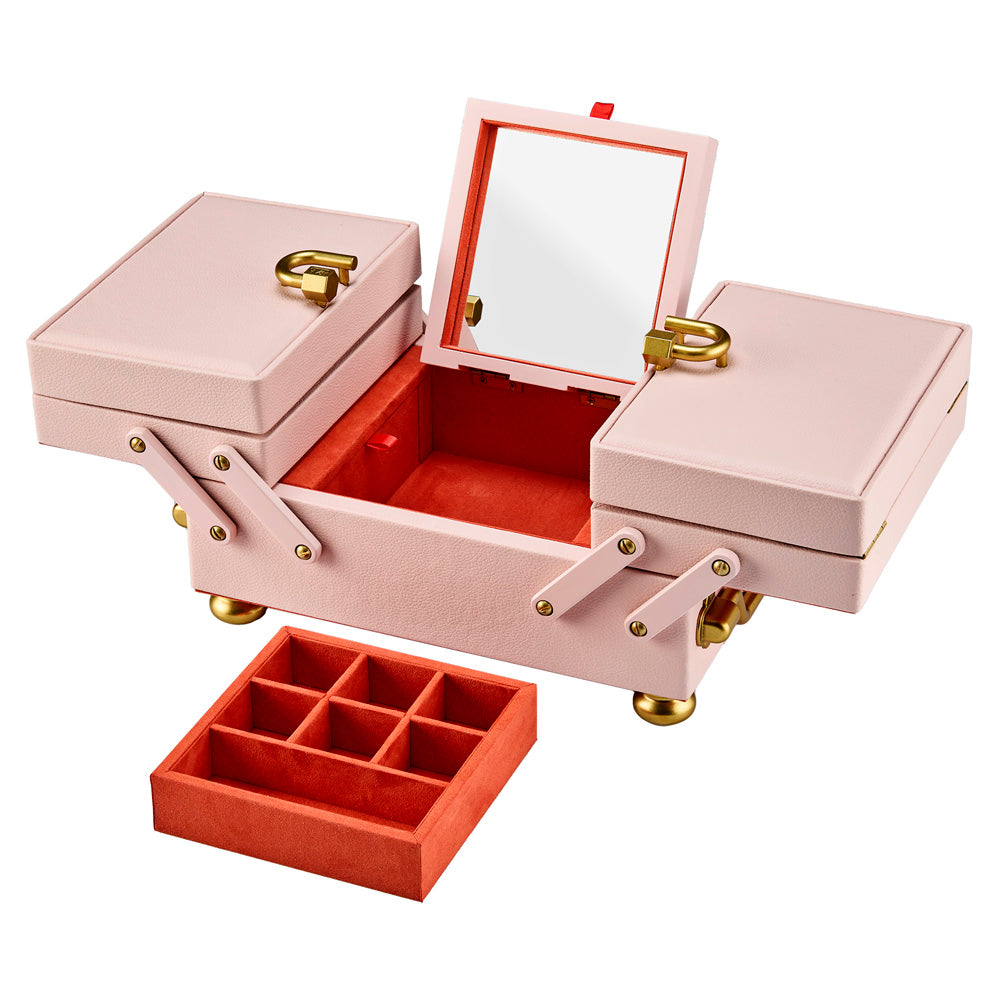 Wolf x Marla Aaron Baby Everything Box Farbe Pink geöffnet seitlich
