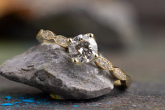 Verlobungsring Vorsteckring 585er Gelbgold Belle