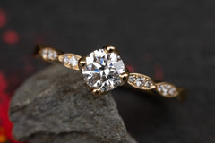 Verlobungsring Vorsteckring 750er Gelbgold Belle