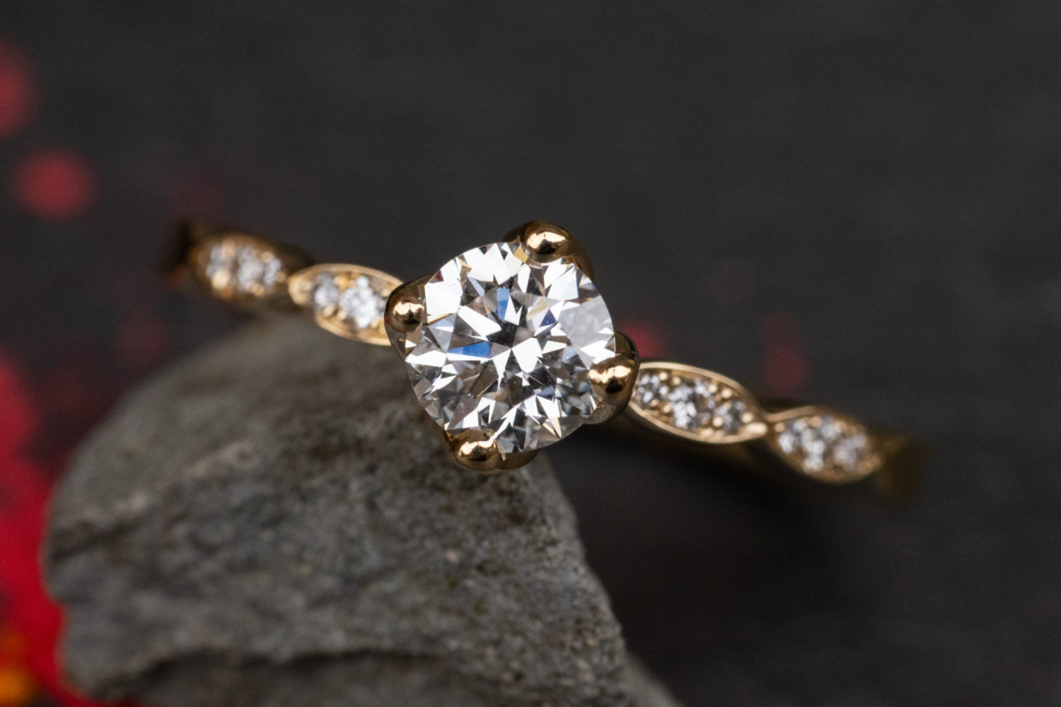 Verlobungsring Vorsteckring 750er Gelbgold Belle
