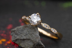 Verlobungsring Vorsteckring 750er Gelbgold Belle