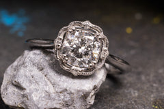 Unikat Verlobungsring 950er Platin Continental