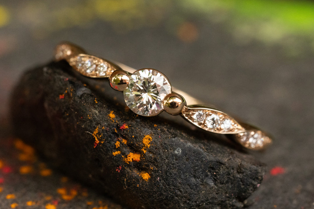 Verlobungsring Vorsteckring 585er Rotgold  Elise