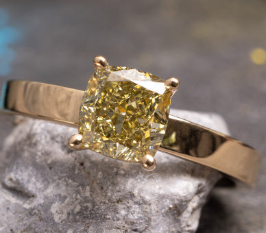 Unikat Verlobungsring Vorsteckring 750er Gelbgold Juno