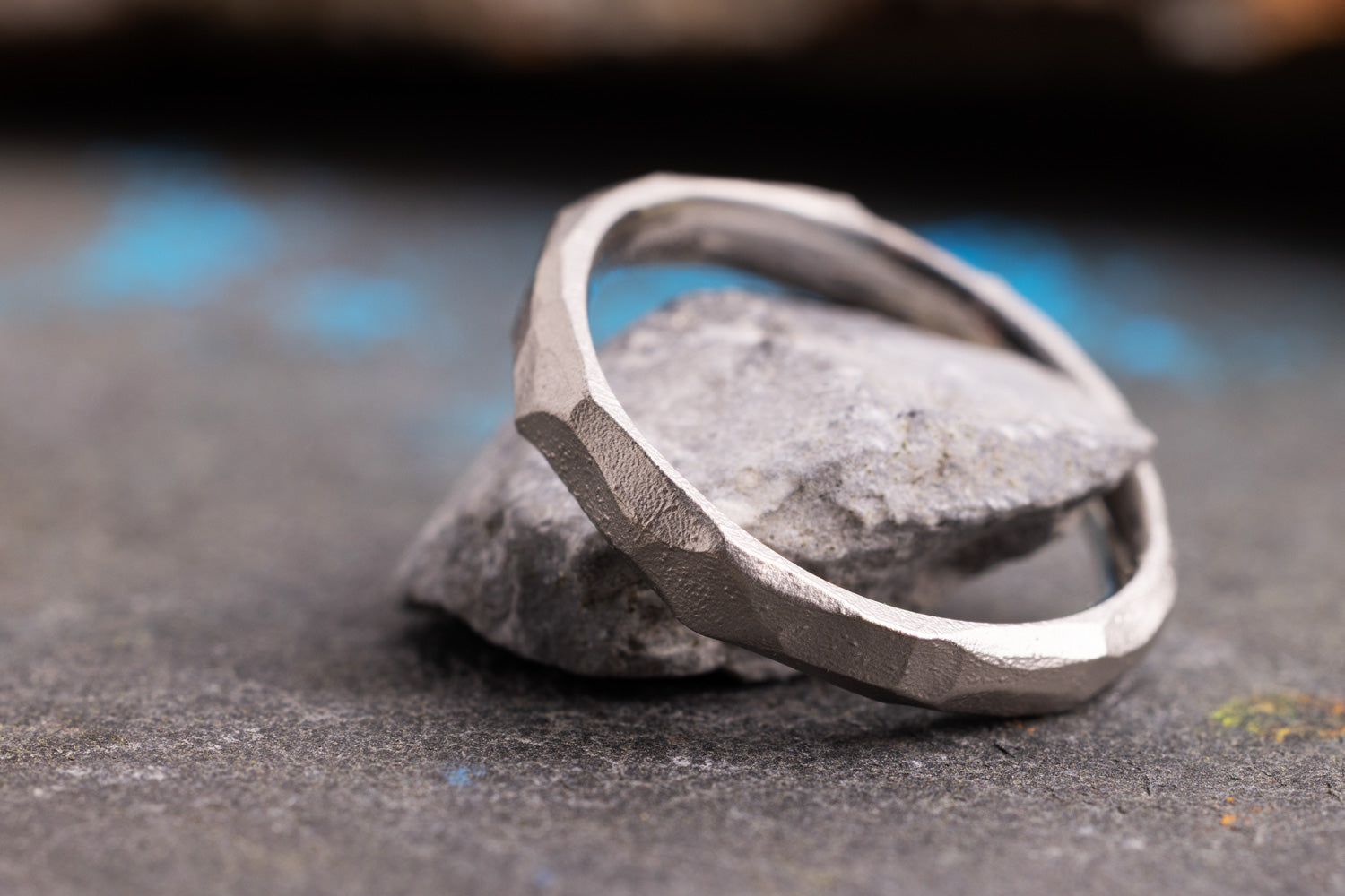 Verlobungsring Vorsteckring 950er Palladium Küsstensand Small