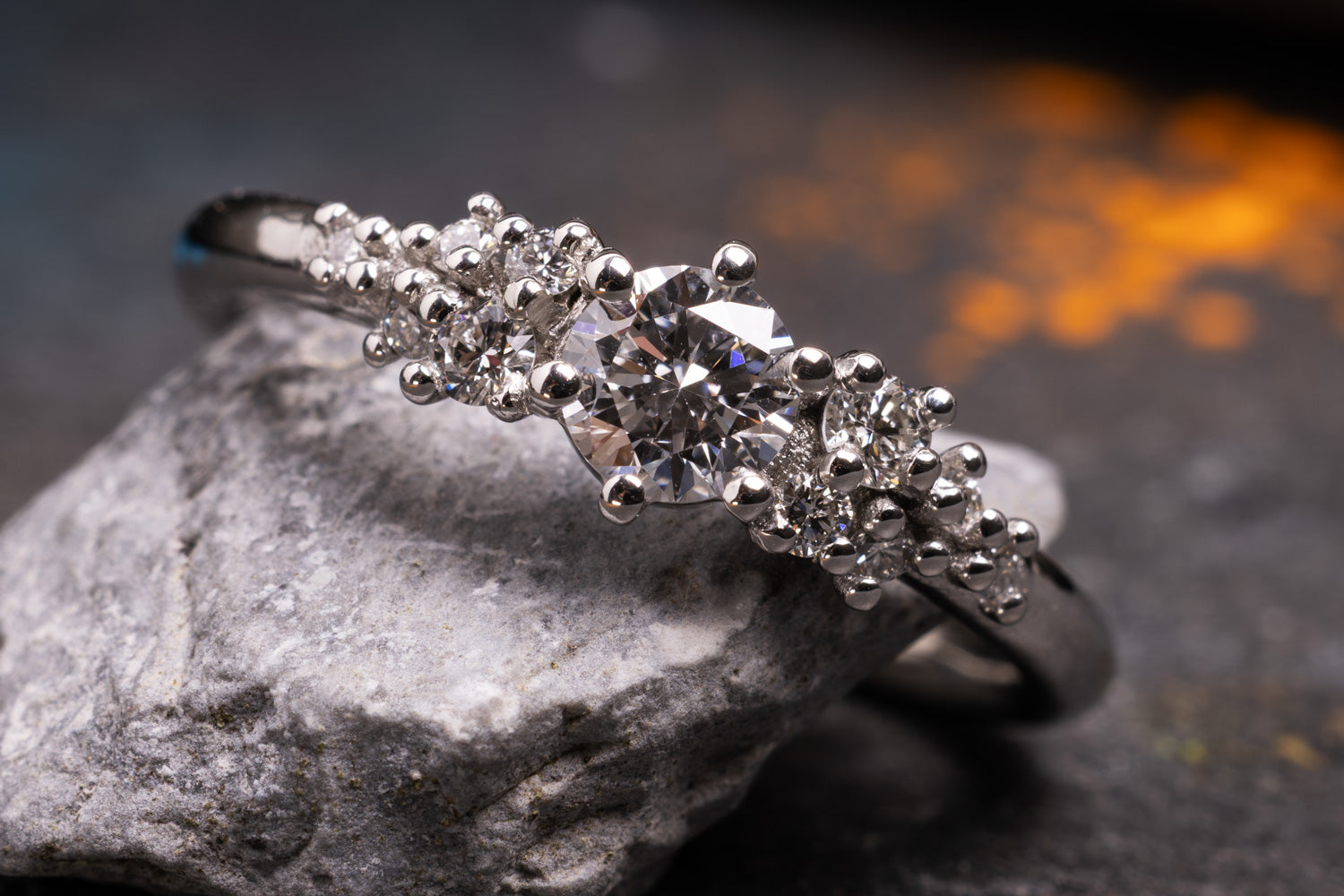 Verlobungsring 950er Platin Little Mermaid