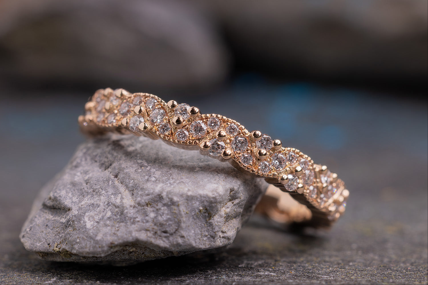 Verlobungsring Vorsteckring 585er Rotgold Adeline