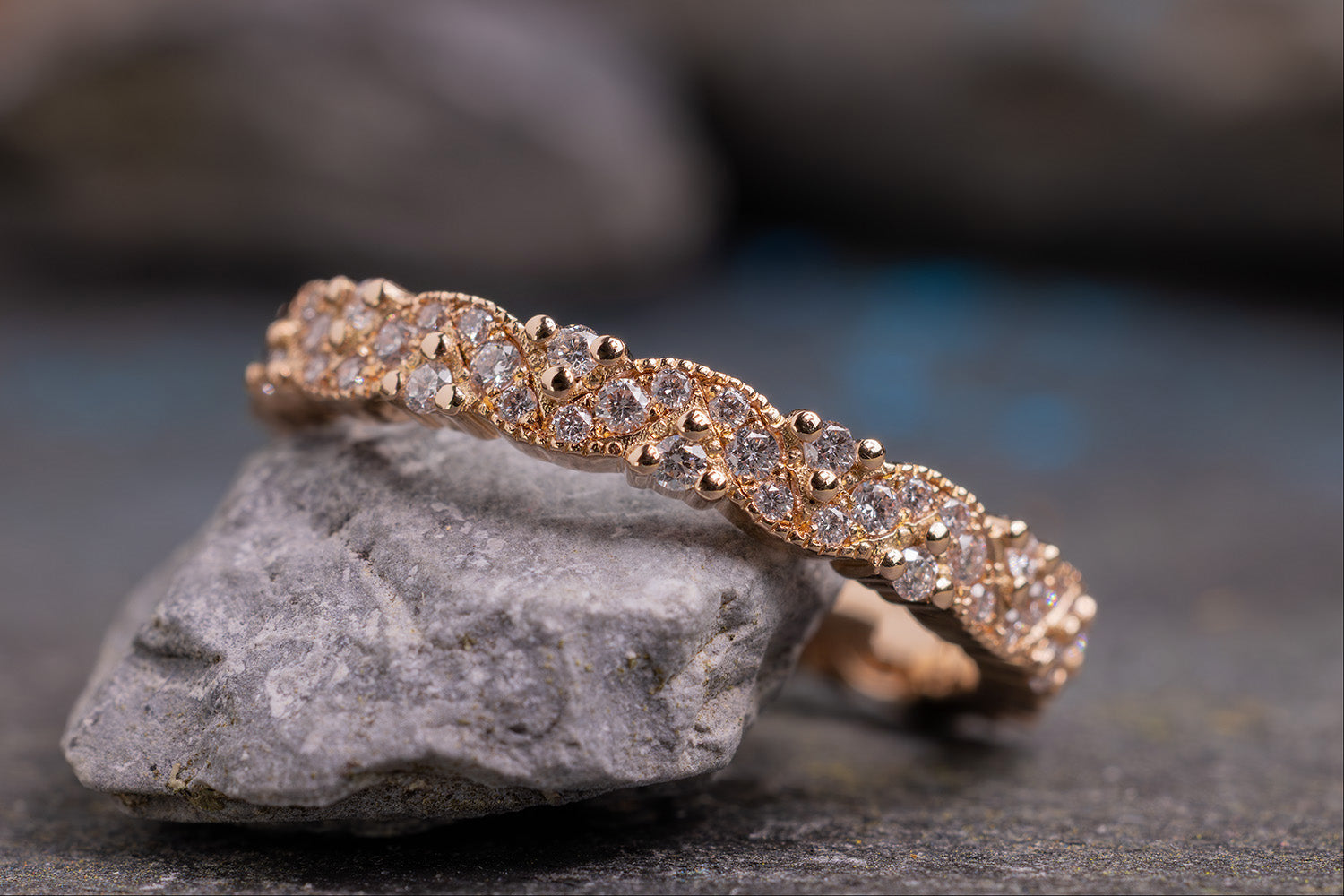 Verlobungsring Vorsteckring 750er Rotgold Adeline