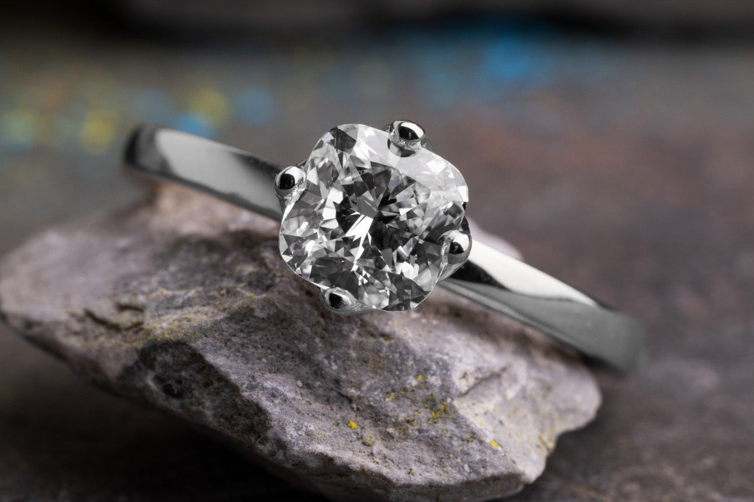 Verlobungsring Vorsteckring 950er Palladium Aurelie