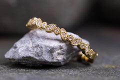 Verlobungsring Vorsteckring 585er Gelbgold Dornroeschen Small