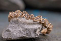 Verlobungsring Vorsteckring 585er Rotgold Dornröschen 