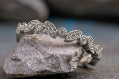 Verlobungsring Vorsteckring 585er Weißgold Dornröschen 