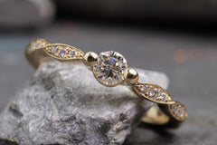 Verlobungsring Vorsteckring 585er Gelbgold Elise