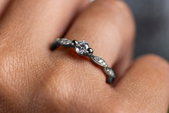 Verlobungsring Vorsteckring 585er Weissgold Elise Hand