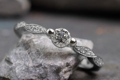 Verlobungsring Vorsteckring 950er Palladium Elise 