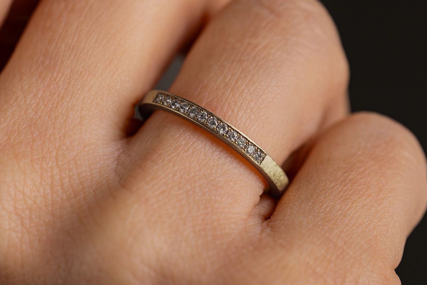 Verlobungsring Vorsteckring 585er Gelbgold Funkel Hand