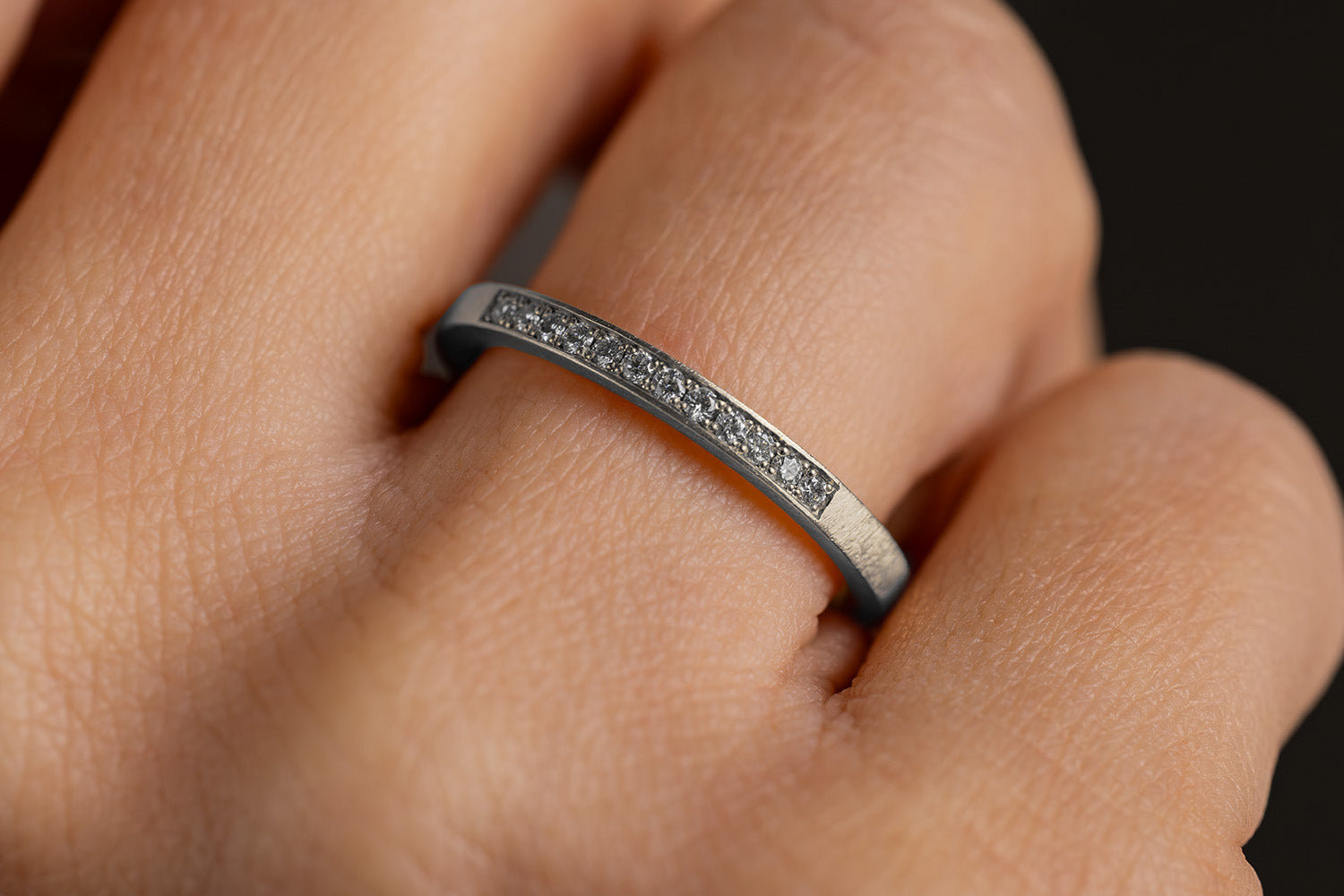 Verlobungsring Vorsteckring 750er Weissgold Funkel 
