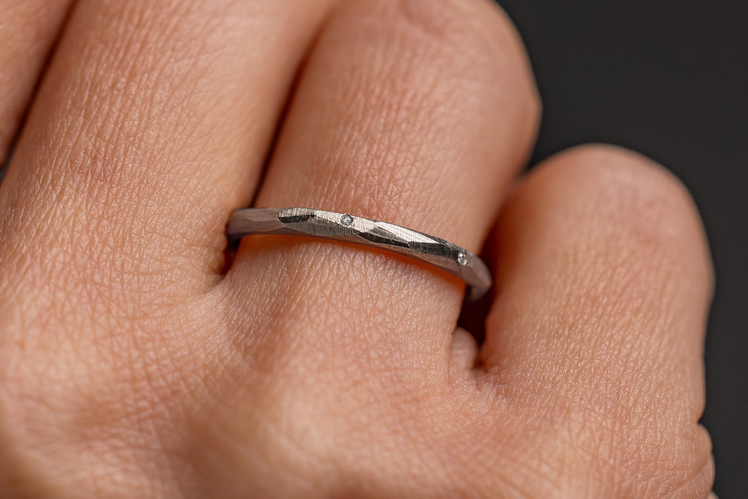 Verlobungsring Vorsteckring 750er Rosépalladium Grenzenlos sparkle Hand