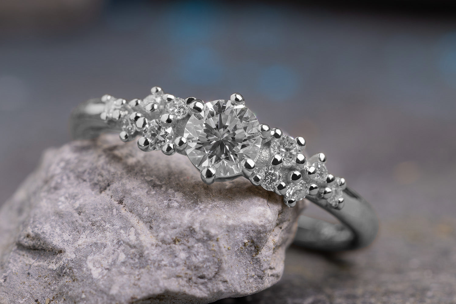 Verlobungsring 950er Palladium Little Mermaid