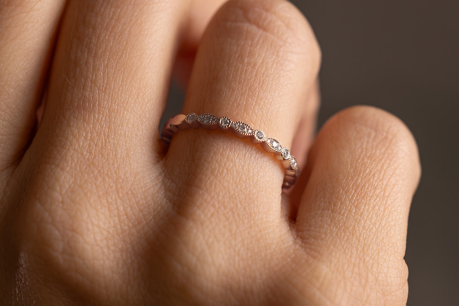 Verlobungsring Vorsteckring 585er Roségold Rapunzel Small Hand