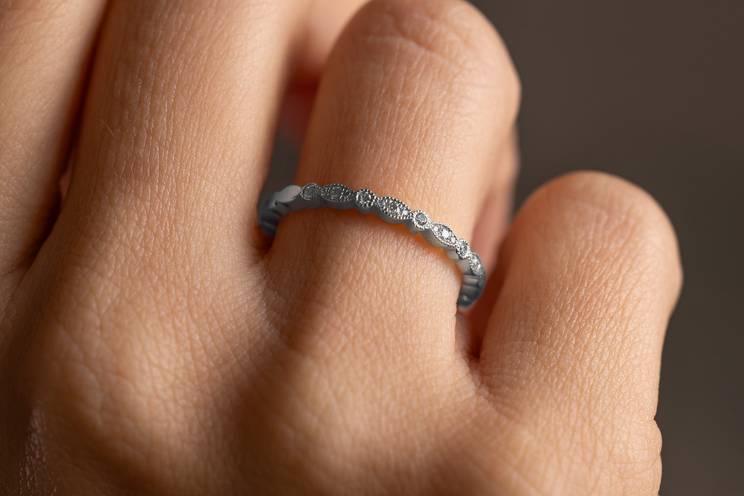 Verlobungsring Vorsteckring 750er Weissgold Rapunzel Small Hand