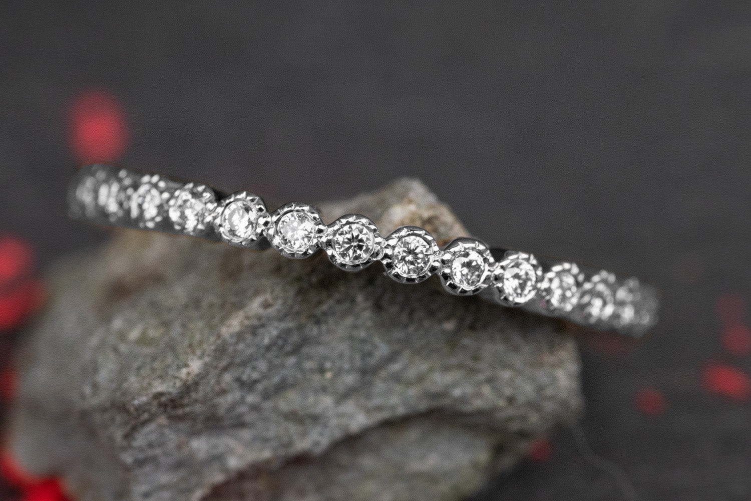 Verlobungsring Vorsteckring 950er Palladium Sonnentau