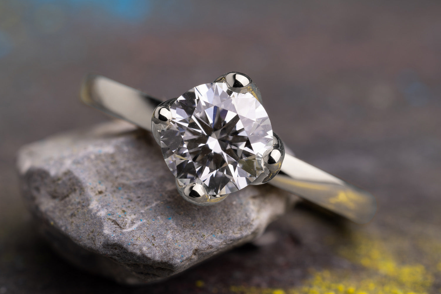Verlobungsring Vorsteckring 750er Weissgold Sophie 