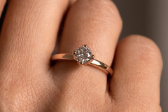 Verlobungsring Vorsteckring 585er Roségold Little Sophie Hand