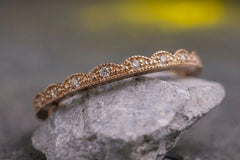 Verlobungsring Vorsteckring 750er Rotgold Spitze