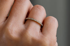Verlobungsring Vorsteckring 750er Weissgold Spitze Hand