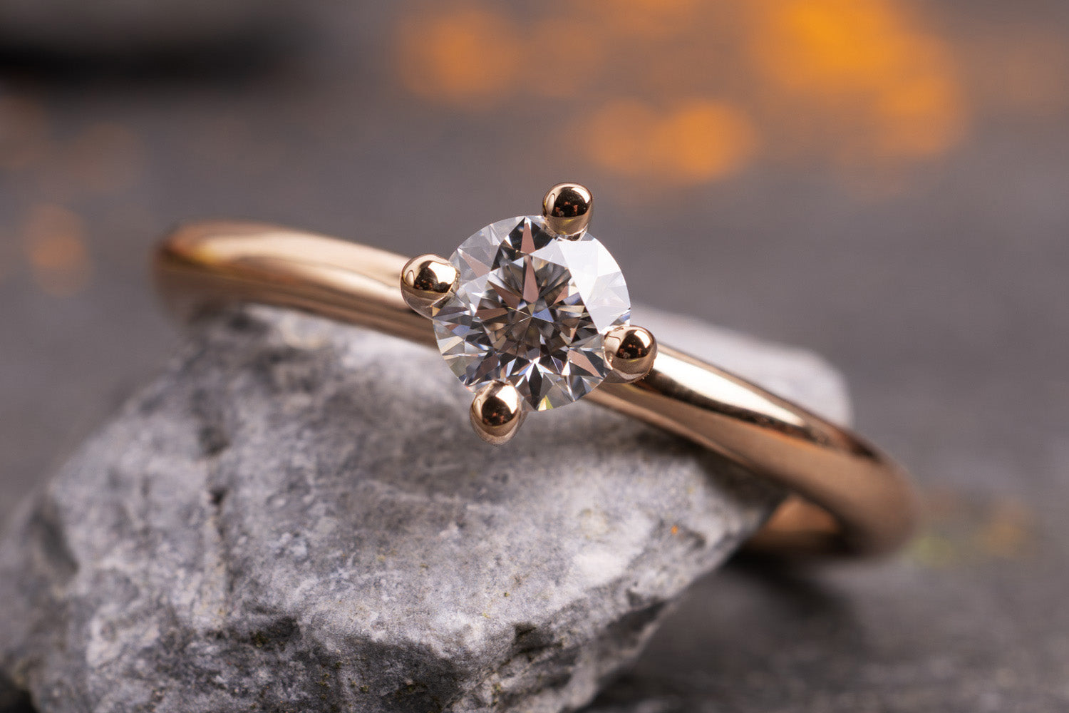 Verlobungsring Vorsteckring 585er Rotgold Venus 