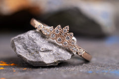 Verlobungsring Vorsteckring 750er Rotgold Waterlily #start