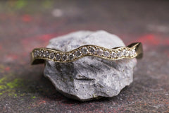 Verlobungsring Vorsteckring 585er Gelbgold Wave