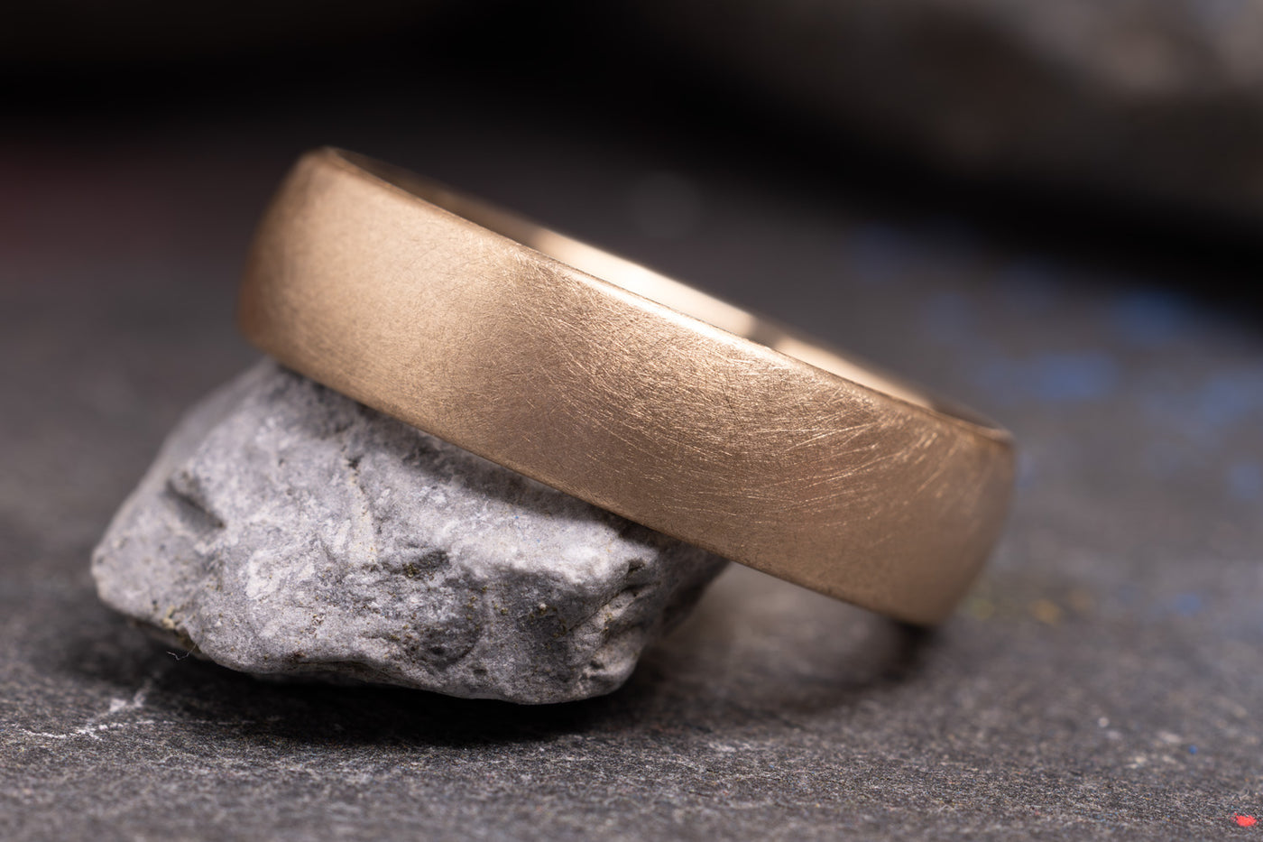 Pur seidenmatt 585/- Roségold