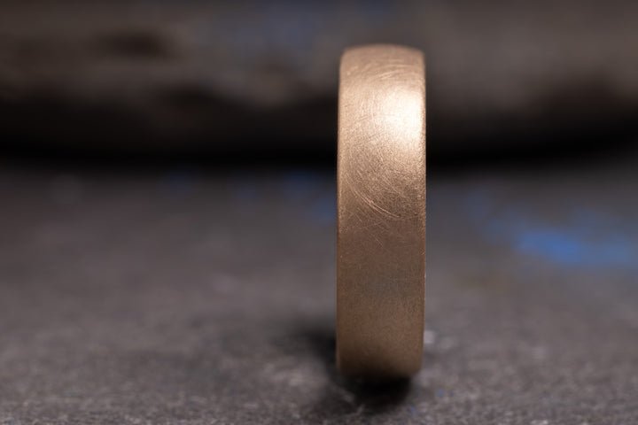 Ehering 585er Rosegold Pur Seidenmatt frontal