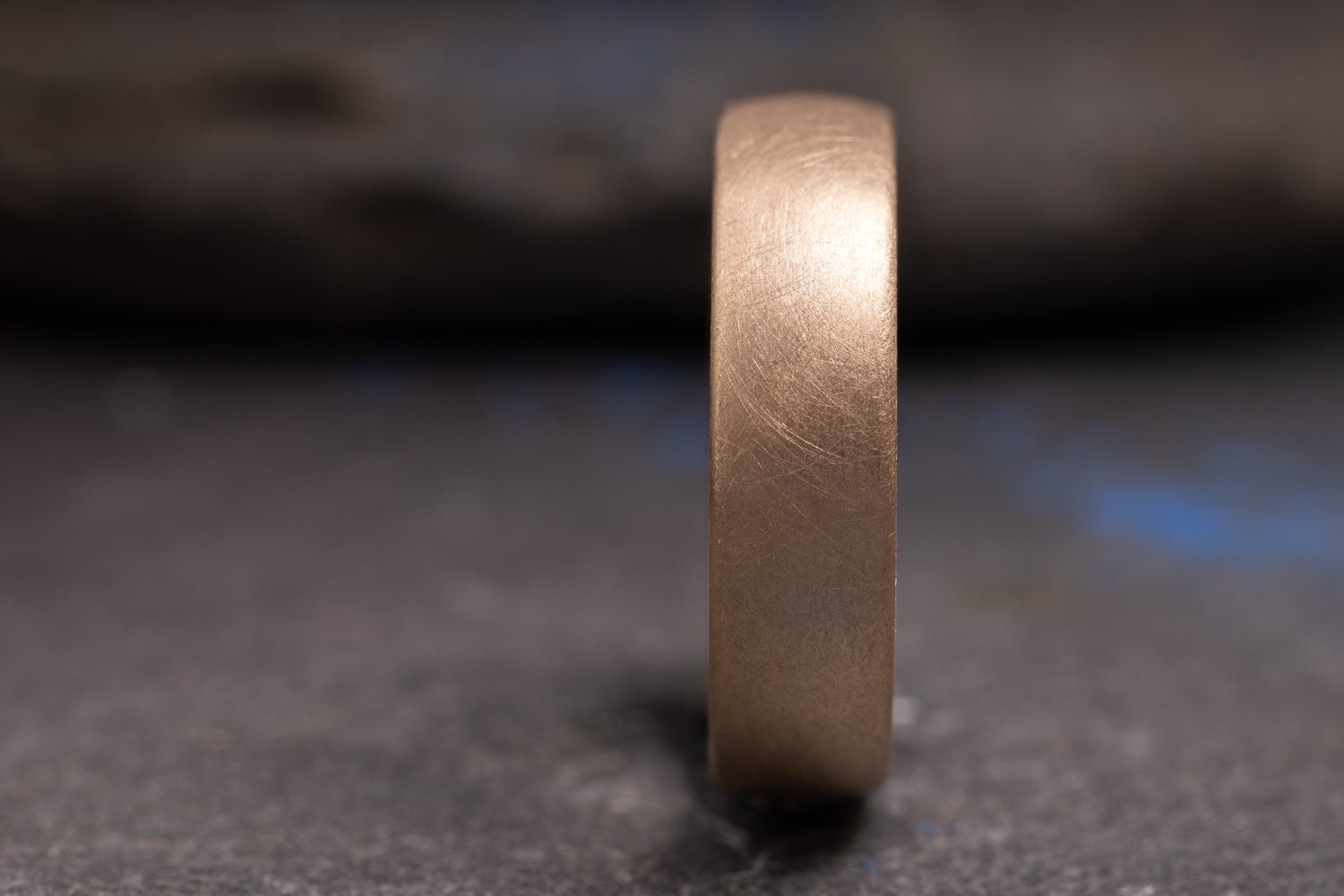 Ehering 585er Rosegold Pur Seidenmatt frontal