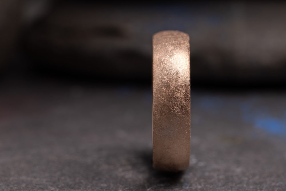 Ehering 585er Rotgold Pur Seidenmatt frontal