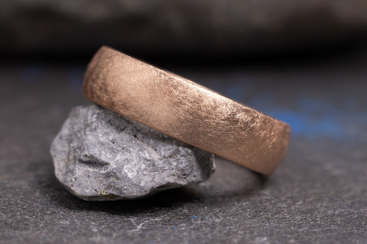 Ehering 585er Rotgold Pur Seidenmatt