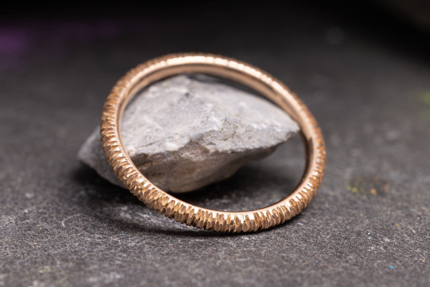 Verlobungsring Vorsteckring 585er Rotgold Räubertochter seitlich
