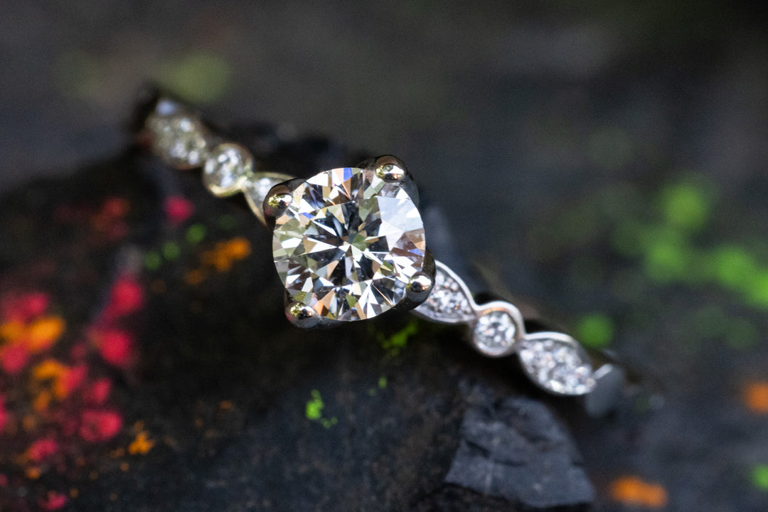 Verlobungsring Vorsteckring 950er Platin Rapunzel Peony