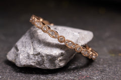 Verlobungsring Vorsteckring 585er Rotgold Rapunzel Small