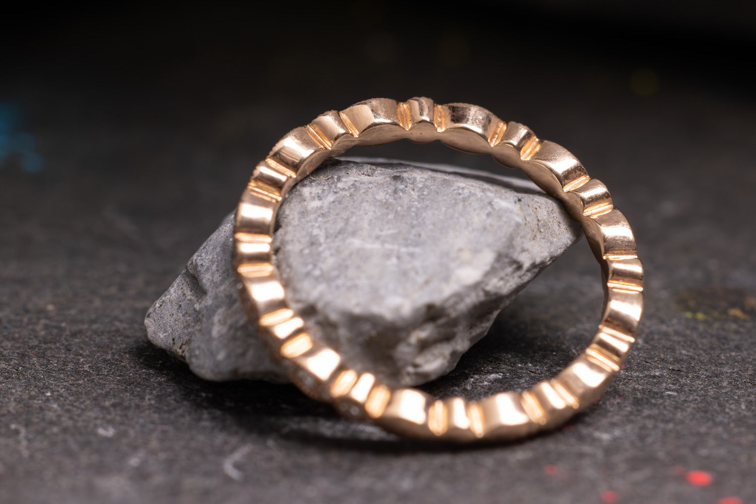 Verlobungsring Vorsteckring 585er Rotgold Rapunzel Small seitlich 