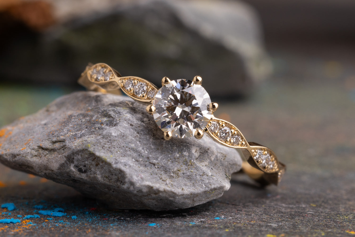 Verlobungsring 750er Gelbgold Rosalie