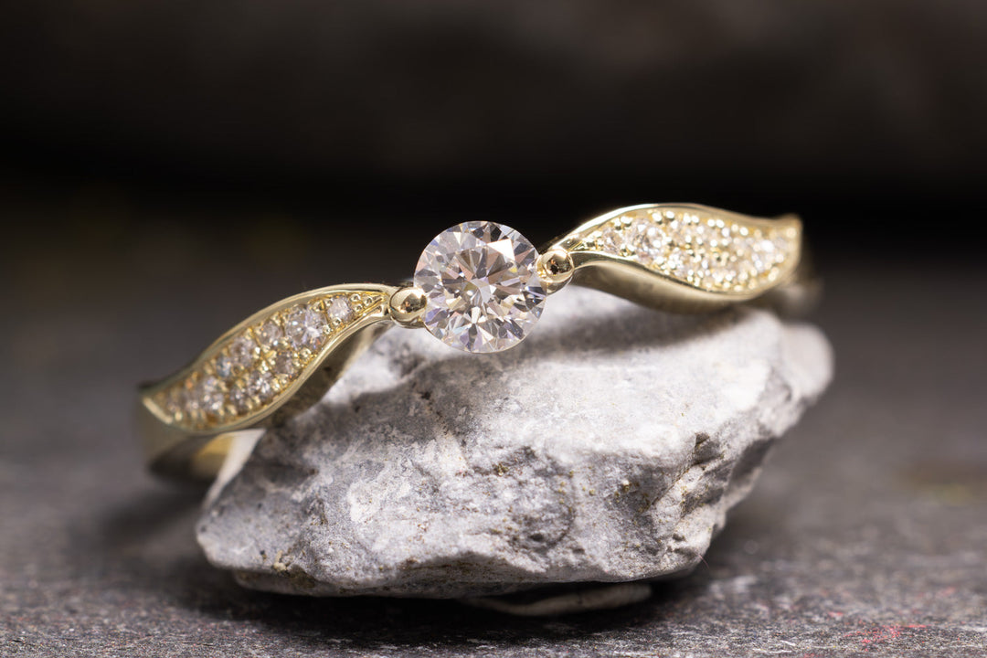 Verlobungsring Vorsteckring 585er Gelbgold Schnatz