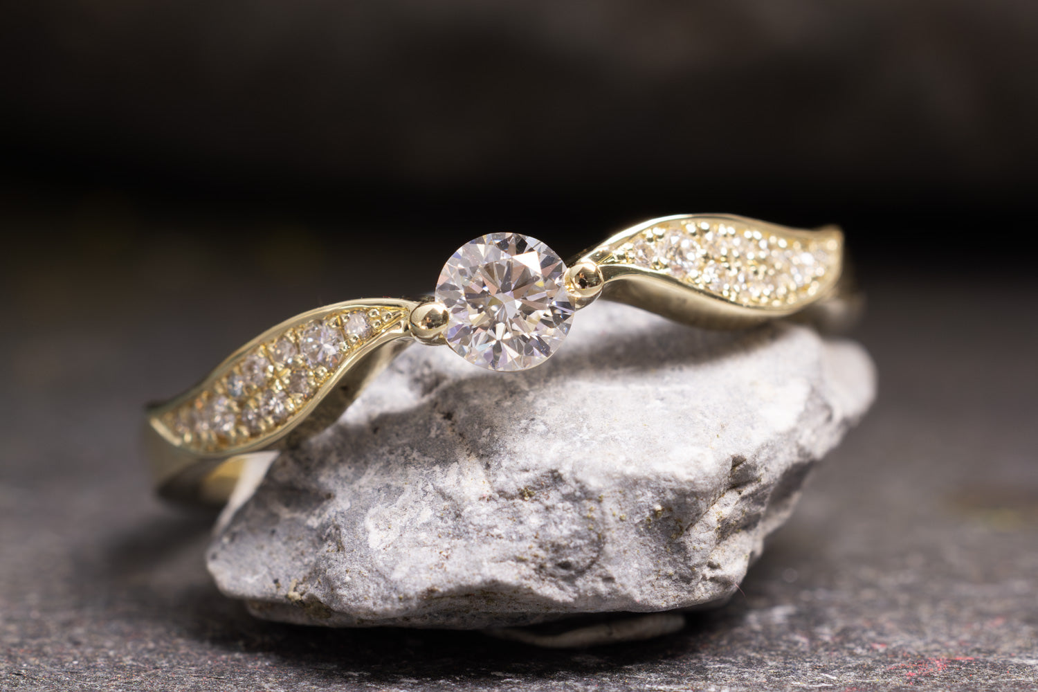 Verlobungsring Vorsteckring 585er Gelbgold Schnatz