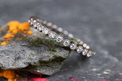 Verlobungsring Vorsteckring 585er Weissgold Sonnentau