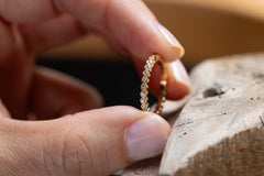 Verlobungsring Vorsteckring 750er Gelbgold Sonnentau